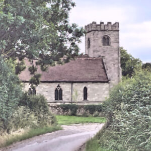 Rustic image of St James' Church, Swarkestone, Derbyshire