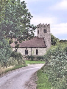 Rustic image of St James' Church, Swarkestone, Derbyshire