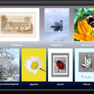 Seven cards for £14. Can be used for sympathy, good luck, birthday, leaving, xmas, miss you and wedding/christening
